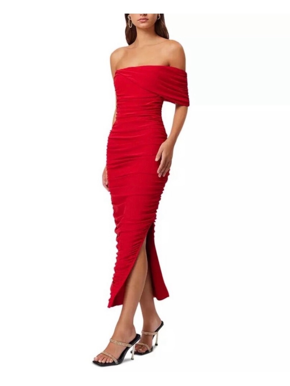 ❣️ELLIATT❣️ Miley Strapless Ruched Midi Dress
